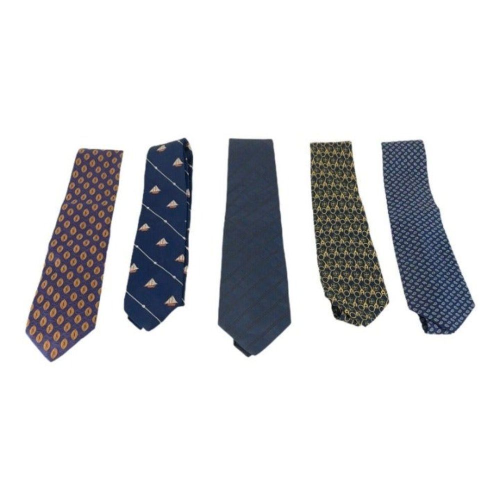Lot of 5 Men's Neck Ties various Brands And Colors Variety A9